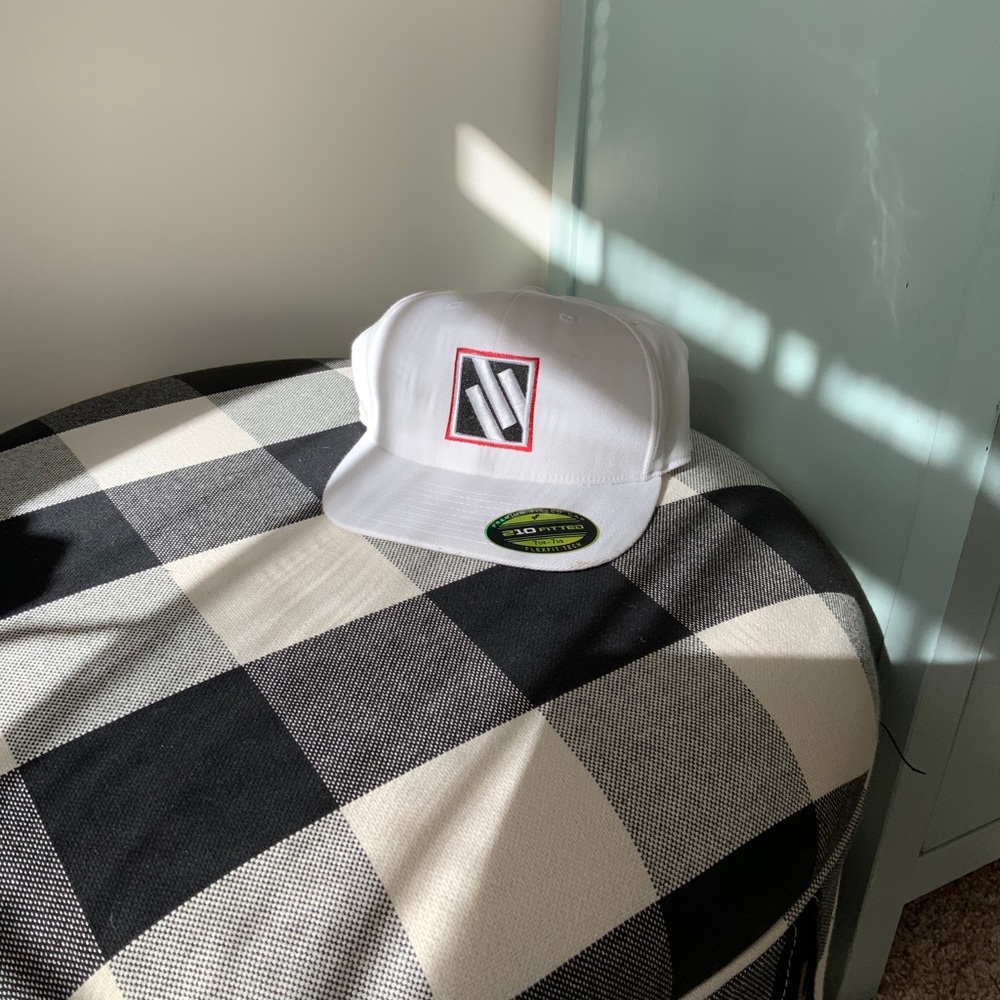 Skater Style Flat Brim Fitted Hat